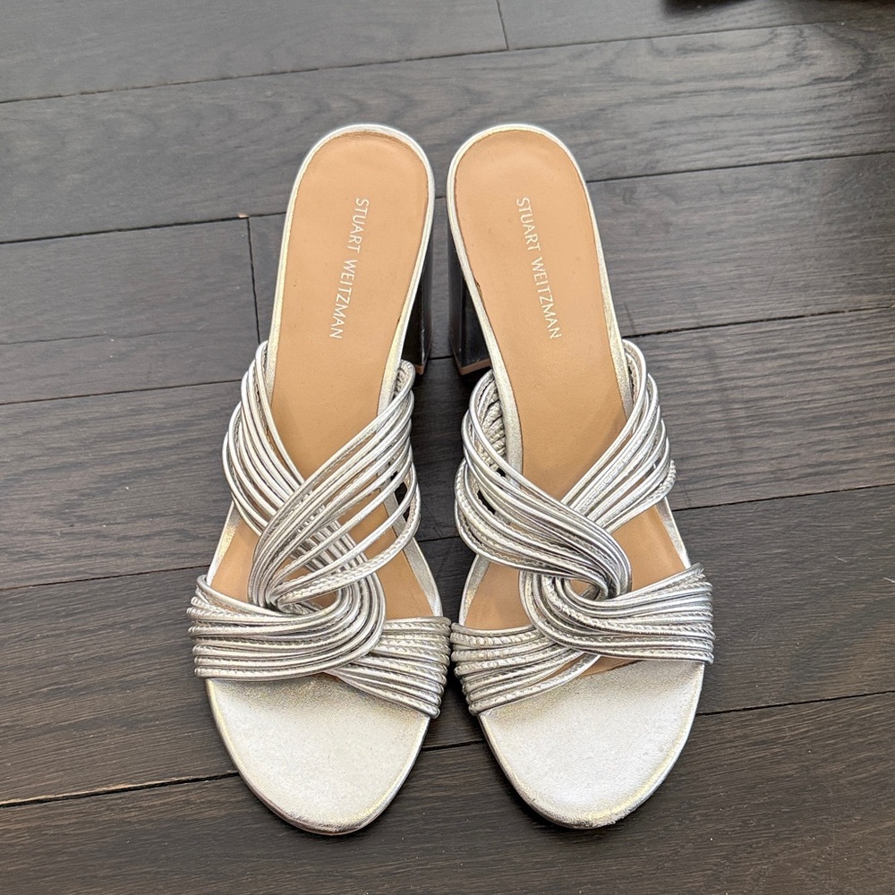 Stuart Weitzman Silver heels